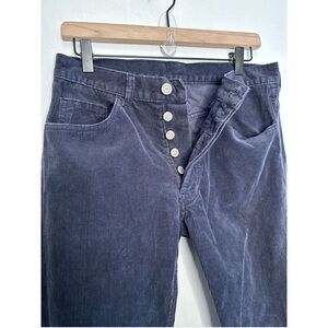Brandy Melville John Galt Button Fly Dark Gray Corduroy Pants Small